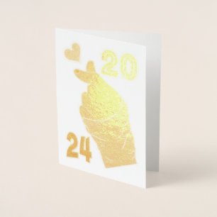 Koreanischer Herzschlag 2024 Folienkarte