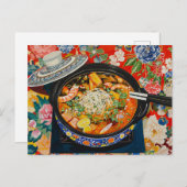 Koreanischer Hot Pot Postkarte (Vorne/Hinten)