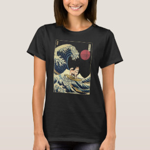 Koreanischer Jindo Japanisch Kanagawa Wave Surf Do T-Shirt
