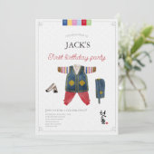 Koreanischer Junge Hanbok Dol Janchi zum ersten Ge Einladung (Stehend Vorderseite)