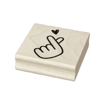 Koreanischer K-Pop Hand Heart Blue Red