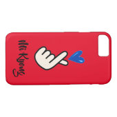 Koreanischer K-Pop Hand Heart Red Blue Case-Mate iPhone Hülle (Rückseite (Horizontal))