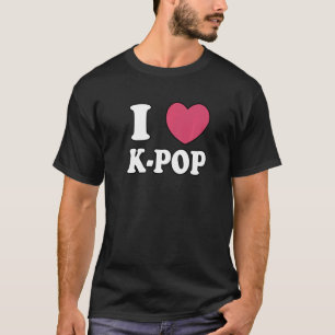 Koreanischer K-Pop Snap Finger Heart Hand I Liebe  T-Shirt