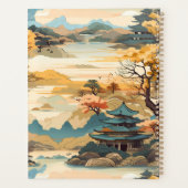 Koreanischer Landschaftsplaner in Gold und Aquamar Planer (Rückseite)