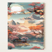 Koreanischer Landschaftsplaner in Rosa, Orange und Planer (Rückseite)