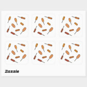 koreanischer Maishund, koreanischer Imbiss, korean Quadratischer Aufkleber (Blatt)