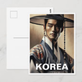 Koreanischer Mann Traditionelle Hanbok Postkarte (Vorne/Hinten)