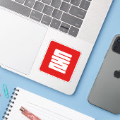 Koreanischer Nummer 2 Zwei 둘 【Dul】 Hangul Aufkleber (Laptop mit iPhone)