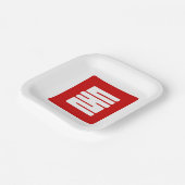 Koreanischer Nummer 2 Zwei 둘 【Dul】 Hangul Pappteller (Gewinkelt)