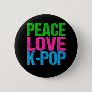 Koreanischer Pop Music Peace Liebe K-Pop Button