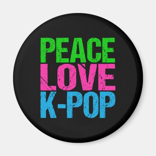 Koreanischer Pop Music Peace Liebe K-Pop Magnet (Vorne)