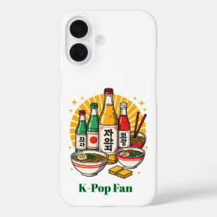 Koreanischer Popkultur-Brustdruck Aufgedruckter Ru iPhone 16 Hülle