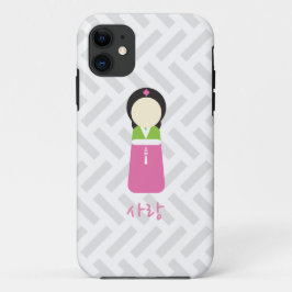Koreanischer Puppe iPhone Fall - "Liebe " Case-Mate iPhone Hülle