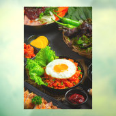 Koreanischer Reis mit frittiertem Ei Fensteraufkleber (Blatt 3)