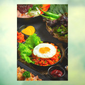 Koreanischer Reis mit frittiertem Ei Fensteraufkleber (Blatt 3)