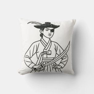 Koreanischer Retro Pirate - Minimalistischer Hanbo Kissen