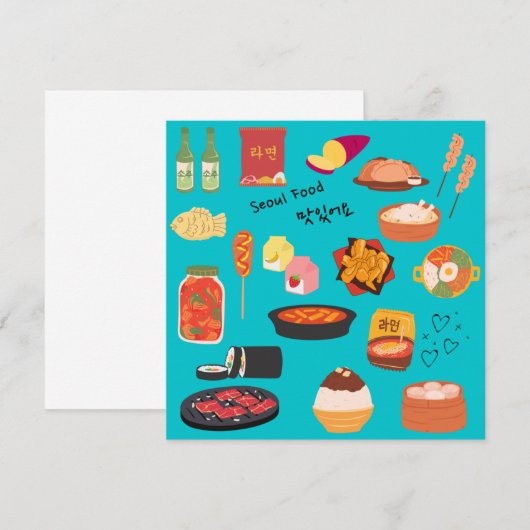 Koreanischer SEOULFOOD-Notecard (Vorne/Hinten)