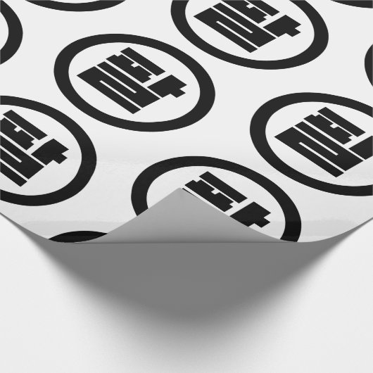 Koreanischer Sino Nr. 8 팔 【Pal】 Hangul Geschenkpapier (Ecke)