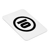 Koreanischer Sino Nummer 2 Zwei 이 【I】 Hangul Magnet (Rechte Seite)