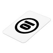 Koreanischer Sino Nummer 2 Zwei 이 【I】 Hangul Magnet (Linke Seite)