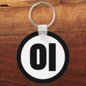 Koreanischer Sino Nummer 2 Zwei 이 【I】 Hangul Schlüsselanhänger (Rückseite)