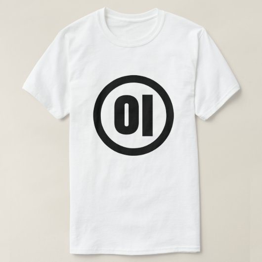 Koreanischer Sino Nummer 2 Zwei 이 【I】 Hangul T-Shirt (Design vorne)