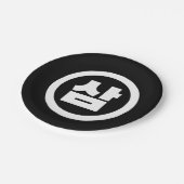 Koreanischer Sino Nummer 3 Drei 삼 【Sam】 Hangul Pappteller (Schrägansicht)