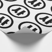 Koreanischer Sino Nummer 4 Vier 사 【Sa】 Hangul Geschenkpapier (Ecke)