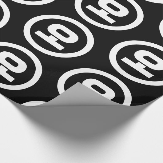 Koreanischer Sino Nummer 5 fünf 오 【O】 Hangul Geschenkpapier (Ecke)