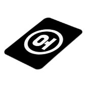 Koreanischer Sino Nummer 5 fünf 오 【O】 Hangul Magnet (Linke Seite)