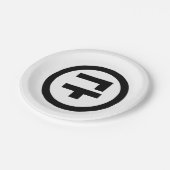 Koreanischer Sino Nummer 9 Nine 구 【Gu】 Hangul Pappteller (Schrägansicht)