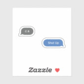 Koreanischer Slang Chat Bubble ㄷ ㅊ Aufkleber (Blatt)