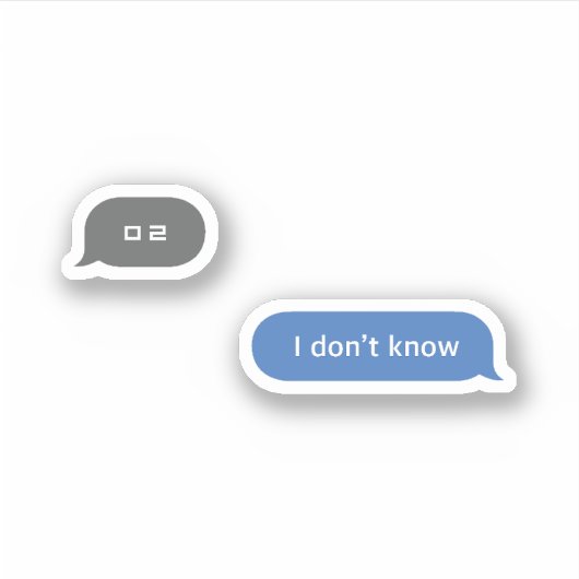 Koreanischer Slang Chat Bubble ㅁ ㄹ Aufkleber (Vorderseite)