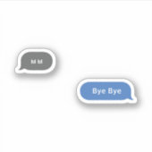 Koreanischer Slang Chat Bubble ㅂ ㅂ Aufkleber (Vorderseite)