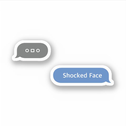 Koreanischer Slang Chat Bubble ㅇ ㅁ ㅇ Aufkleber (Vorderseite)