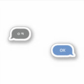 Koreanischer Slang Chat Bubble ㅇ ㅋ Aufkleber (Vorderseite)