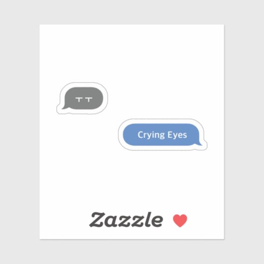 Koreanischer Slang Chat Bubble ㅜ ㅜ Aufkleber (Blatt)