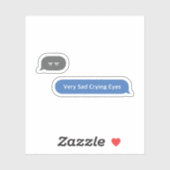 Koreanischer Slang Chat Bubble ㅠ ㅠ Aufkleber (Blatt)