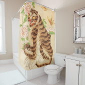 Koreanischer Strip Tiger Vintag Minhwa Duschvorhang (Beispiel)