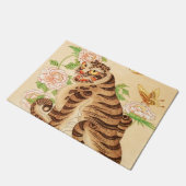 Koreanischer Strip Tiger Vintag Minhwa Fußmatte (Schrägansicht)