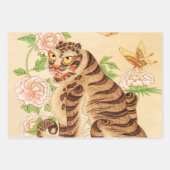 Koreanischer Strip Tiger Vintag Minhwa Geschenkpapier Set (Vorderseite 2)