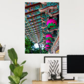 Koreanischer Tempel Roof Detail Poster (Heimbüro)