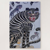 Koreanischer Tiger Minhwa mit drei Drehkreuzen Puzzle (Vertikal)