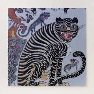 Koreanischer Tiger Minhwa mit drei Drehkreuzen Puzzle