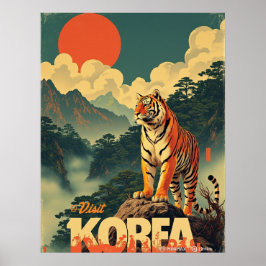 Koreanischer Wächter Tiger Poster