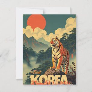 Koreanischer Wächter Tiger Postkarte