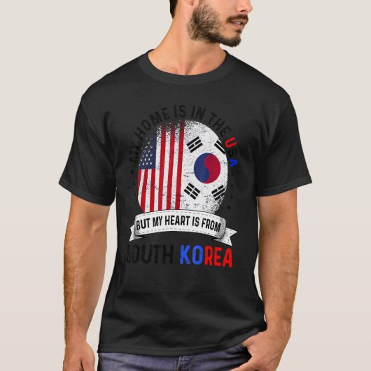 Koreanisches amerikanisches Patriot Heart stammt a T-Shirt (Vorderseite)