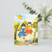 Koreanisches Baby zum ersten Geburtstag Postkarte (Stehend Vorderseite)