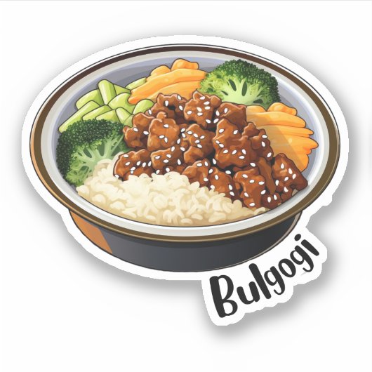 Koreanisches Bulgogi Aufkleber (Vorderseite)