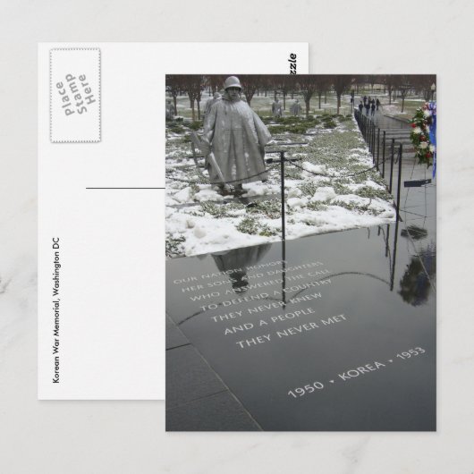 koreanisches Denkmal Postkarte (Vorne/Hinten)